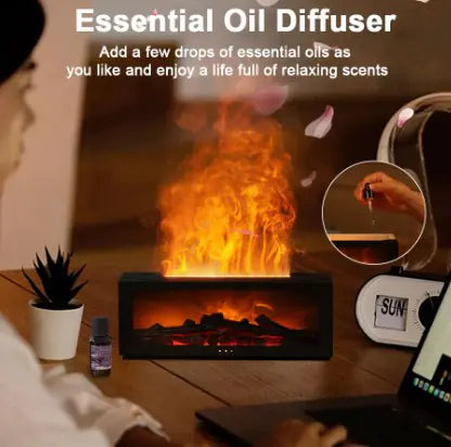 Aroma Humidifier Flame Essential Oil